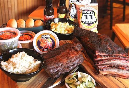 Catering spread from Hank's Grille & Catering